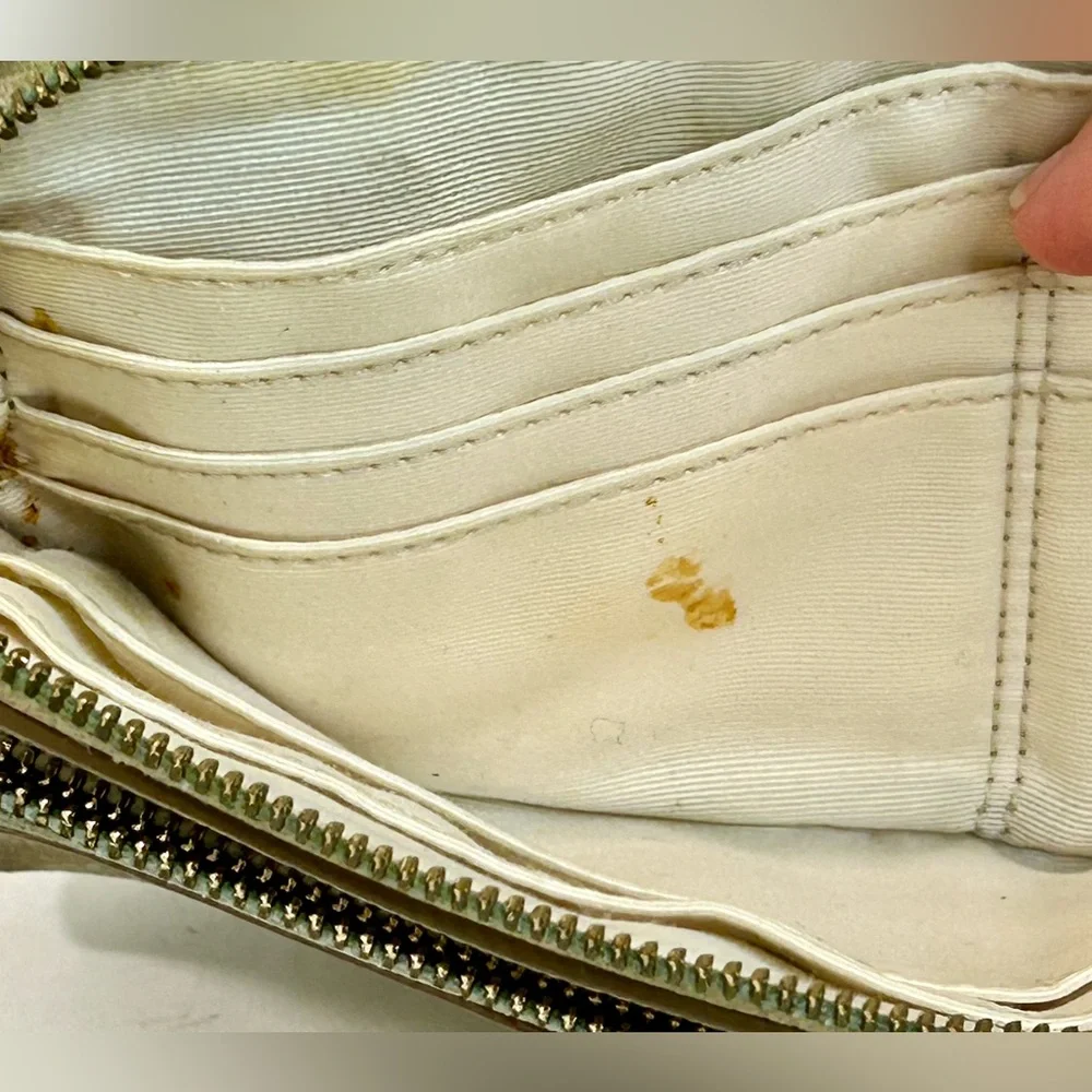 Coach Signature CC Khaki Double Zip Wristlet Wallet F52848